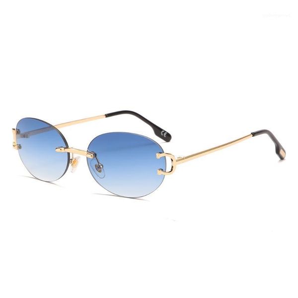 evove brand women sunglasses oval sun glasses for female rimless tint lens gradient color vintage steampunk, White;black
evove brand women sunglasses oval sun glasses for female rimless tint lens gradient color vintage steampunk, White;black