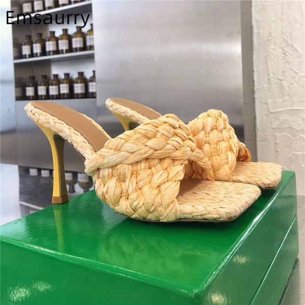 cane woven knitted runway mules lady summer 9cm thin high heel square open toe slingbacks women sandals for girls, Black
cane woven knitted runway mules lady summer 9cm thin high heel square open toe slingbacks women sandals for girls, Black