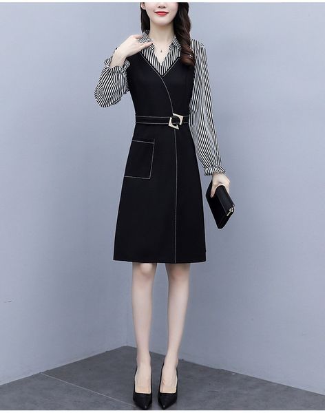 new temperament plus female fat mm design skirt autumn and winter slimming shirt dressed fake two-piece suit 0xke, White
new temperament plus female fat mm design skirt autumn and winter slimming shirt dressed fake two-piece suit 0xke, White