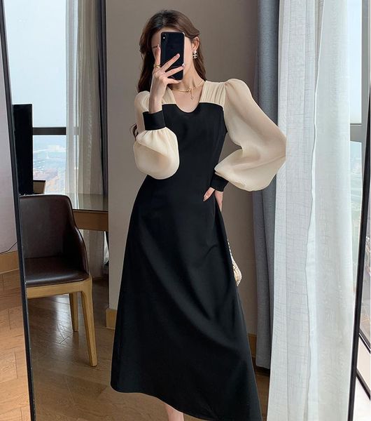 casual dresses french vintage black dress women 2021 autumn long sleeve slim evening party female gothic one piece koran winter, Black;gray
casual dresses french vintage black dress women 2021 autumn long sleeve slim evening party female gothic one piece koran winter, Black;gray