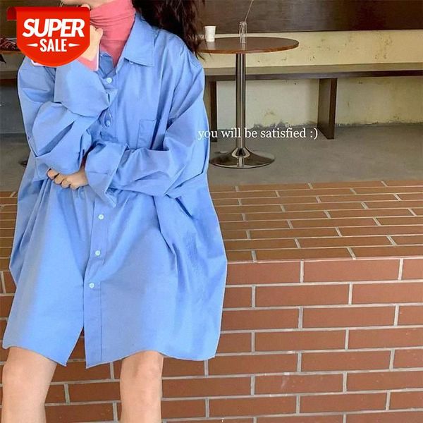 Blue Shirt Women Blouses BF Boyfriend Loose Mid-length Blouse Spring/autumn Korean Retro Hong Kong Style Stacked Shirt Jacket #Gb8k, White
Blue Shirt Women Blouses BF Boyfriend Loose Mid-length Blouse Spring/autumn Korean Retro Hong Kong Style Stacked Shirt Jacket #Gb8k, White