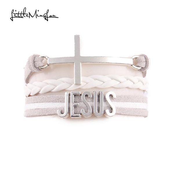 charm bracelets religious faith jesus women bracelet cross leather braid wrap handmade & bangles for jewelry, Golden;silver
charm bracelets religious faith jesus women bracelet cross leather braid wrap handmade & bangles for jewelry, Golden;silver