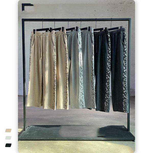 men's pants cotton french terry printed loose sweatpants street oversize trackpants, Black
men's pants cotton french terry printed loose sweatpants street oversize trackpants, Black