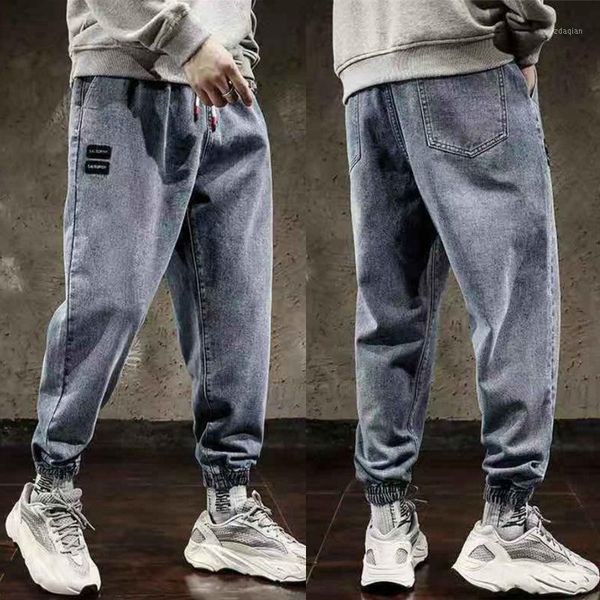 men's jeans fashion 2021 harem pants men hip hop style loose elastic waist jogger sport trousers male gray washed denim homme, Blue
men's jeans fashion 2021 harem pants men hip hop style loose elastic waist jogger sport trousers male gray washed denim homme, Blue