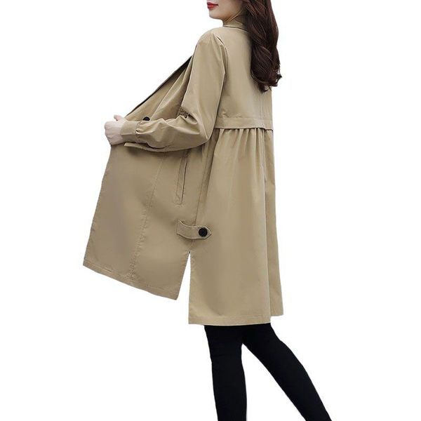 women's trench coats oversize cardigan coat spring 2021 women outwear lapel female windbreaker jacket fashion solid loose overcoat, Tan;black
women's trench coats oversize cardigan coat spring 2021 women outwear lapel female windbreaker jacket fashion solid loose overcoat, Tan;black