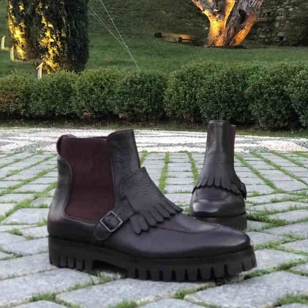 dress shoes masculino novo couro do plutônio artesanal borla de coração fivela cinto ajustável clássico chelsea botas fundo grosso itc6, Black
dress shoes masculino novo couro do plutônio artesanal borla de coração fivela cinto ajustável clássico chelsea botas fundo grosso itc6, Black