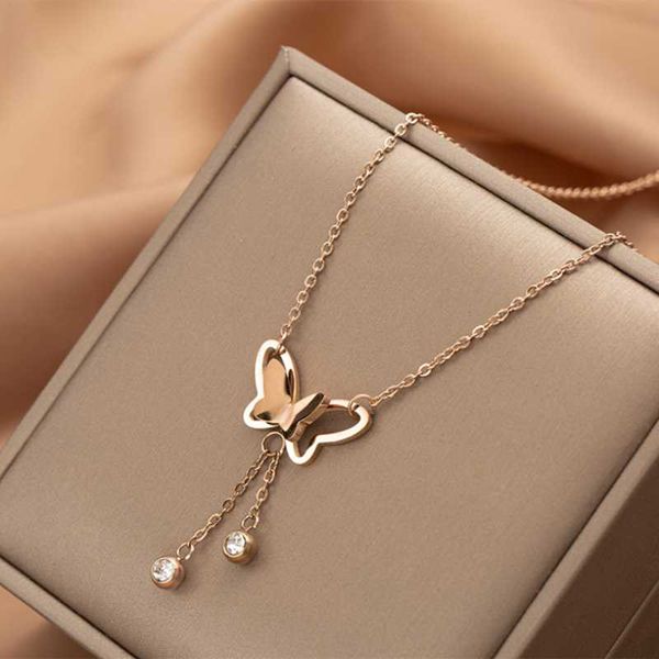 chains 316l stainless steel hollow out butterfly zircon pendant charm choker necklaces for women fashion fine jewelry gifts san866, Silver
chains 316l stainless steel hollow out butterfly zircon pendant charm choker necklaces for women fashion fine jewelry gifts san866, Silver