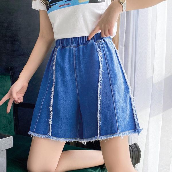 women's jeans wholesale female denim shorts large size lady tall waist loose burrs pants design tassel patchwork woman, Blue
women's jeans wholesale female denim shorts large size lady tall waist loose burrs pants design tassel patchwork woman, Blue