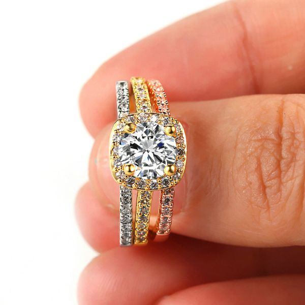 fashion crystal engagement ring for women white cubic zirconia silver color rings wedding trend female jewerly, Golden;silver
fashion crystal engagement ring for women white cubic zirconia silver color rings wedding trend female jewerly, Golden;silver