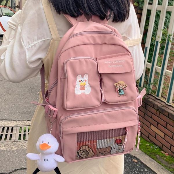 backpack classic fashion kawaii women bag multiple pockets cute schoolbag for girls rucksack black travel big female mochila
backpack classic fashion kawaii women bag multiple pockets cute schoolbag for girls rucksack black travel big female mochila