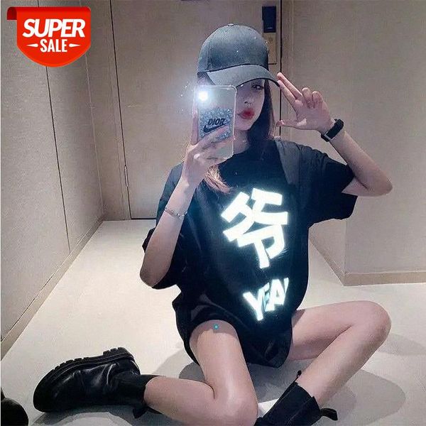 t-shirt men and women summer 2020 new ins reflective master letter short-sleeved loose couple mid-length wild student tshirt #dt9o, White;black
t-shirt men and women summer 2020 new ins reflective master letter short-sleeved loose couple mid-length wild student tshirt #dt9o, White;black