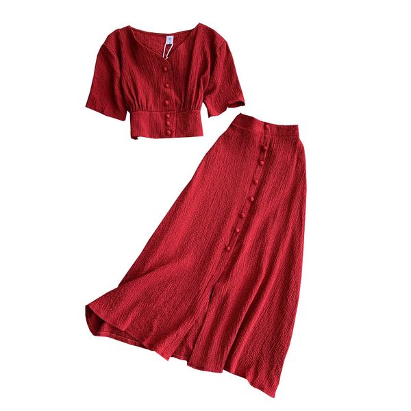 summer 2021 female simple single-breasted short of sleeves exposed section upper elastic navel waist skirt parts yllb, White
summer 2021 female simple single-breasted short of sleeves exposed section upper elastic navel waist skirt parts yllb, White