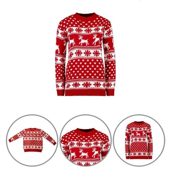 women's sweaters round neck autumn winter christmas theme knitted blouse for daily wear, White;black
women's sweaters round neck autumn winter christmas theme knitted blouse for daily wear, White;black