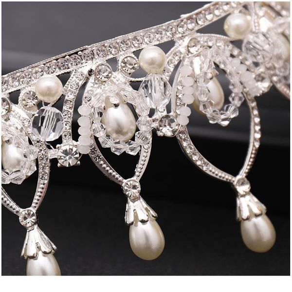 trendy bride wedding crown rhinestone crystal pearl crown handmade bridal headdress princess crown wedding hair accessor qylnsc, Silver
trendy bride wedding crown rhinestone crystal pearl crown handmade bridal headdress princess crown wedding hair accessor qylnsc, Silver