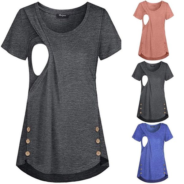 maternity & tees fashion elegant women solid color button nursing breastfeeding pregnant shirt koszulka ciazowa#y2, White
maternity & tees fashion elegant women solid color button nursing breastfeeding pregnant shirt koszulka ciazowa#y2, White