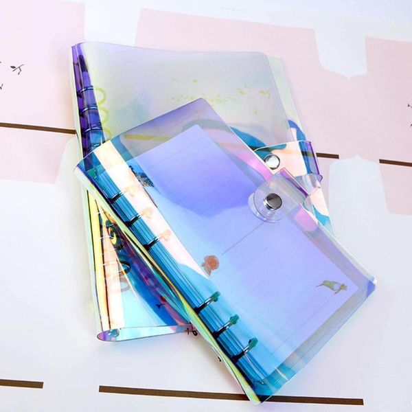 notepads a5 a6 pvc rainbow transparent notebook diary cover glitter loose leaf note book planner clip office supplies, Purple;pink
notepads a5 a6 pvc rainbow transparent notebook diary cover glitter loose leaf note book planner clip office supplies, Purple;pink