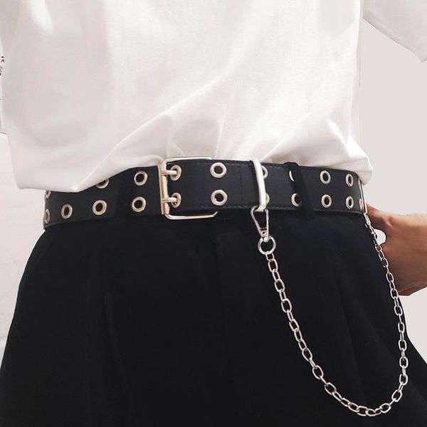 belts women punk chain fashion belt adjustable double/single row hole pin buckle waist jeans casual female decorative waistband, Black;brown
belts women punk chain fashion belt adjustable double/single row hole pin buckle waist jeans casual female decorative waistband, Black;brown