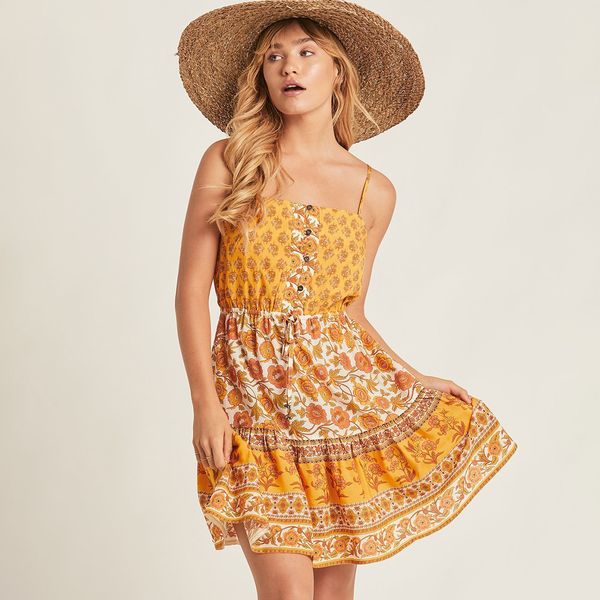 2021 new button neck adjust straps floral print short beach boho hippie summer dress casual women dresses vestidos g089, Black;gray
2021 new button neck adjust straps floral print short beach boho hippie summer dress casual women dresses vestidos g089, Black;gray