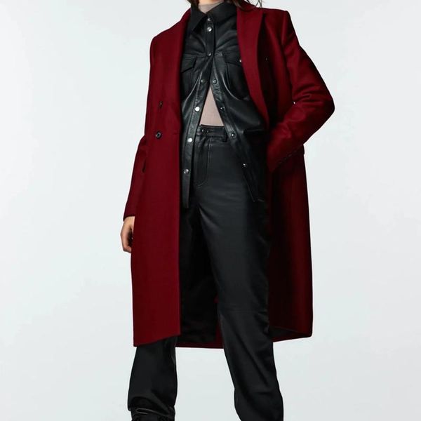 women's wool & blends xilom 2021 women autumn office lady soild long sleeve park coat female vintage streetwear double breasted casual, Black
women's wool & blends xilom 2021 women autumn office lady soild long sleeve park coat female vintage streetwear double breasted casual, Black