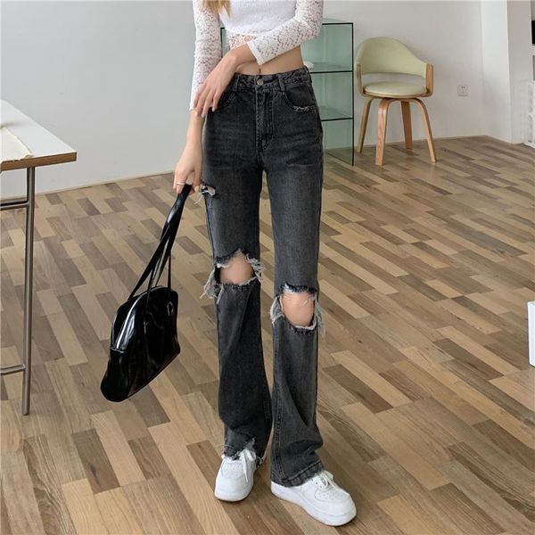 women's jeans 2021 autumn women stretch ripped pants streetwear supersize denim mop the floor y2k big size stright trousers, Blue
women's jeans 2021 autumn women stretch ripped pants streetwear supersize denim mop the floor y2k big size stright trousers, Blue