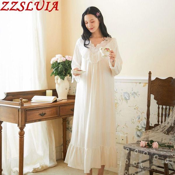 sweet princess long sleeve ladies nightgown dress v neck ruffles lace designer jacquard cotton nightdress loose style homewear, Black;red
sweet princess long sleeve ladies nightgown dress v neck ruffles lace designer jacquard cotton nightdress loose style homewear, Black;red