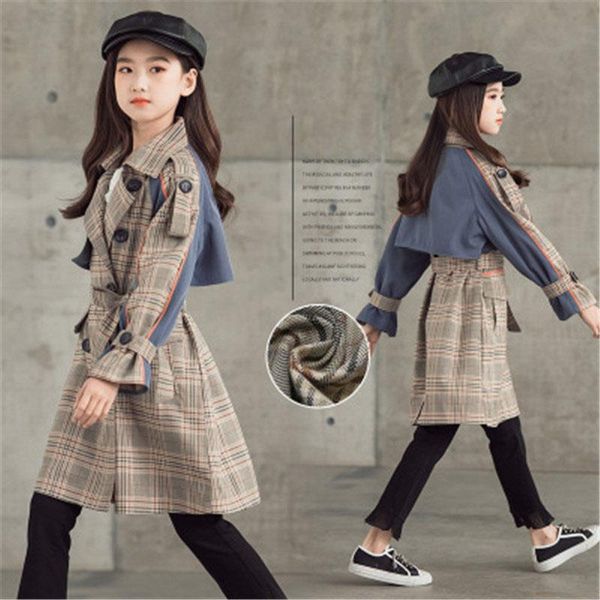 trench for girls clothes kids windbreaker 2021 spring double breasted overcoat fashion plaid girls outerwear outfits kids coats, Blue;gray
trench for girls clothes kids windbreaker 2021 spring double breasted overcoat fashion plaid girls outerwear outfits kids coats, Blue;gray