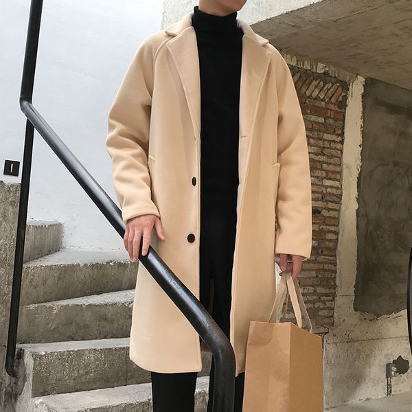 2021 new youzhao style korean male jacket autumn beautiful lean super long wool coat trend jacketb757, Black
2021 new youzhao style korean male jacket autumn beautiful lean super long wool coat trend jacketb757, Black
