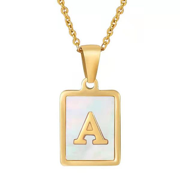 pendant necklaces fashion 26 letters necklace women girls alphabet titanium steel chain shell jewelry simple design, Silver
pendant necklaces fashion 26 letters necklace women girls alphabet titanium steel chain shell jewelry simple design, Silver