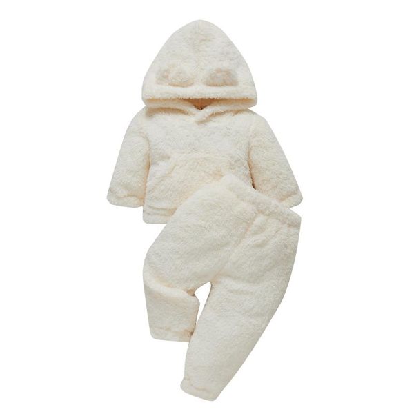 clothing sets toddler baby boy girl autumn winter warm clothes set solid color cute bear ear plush hooded and elastic long pants outfit, White
clothing sets toddler baby boy girl autumn winter warm clothes set solid color cute bear ear plush hooded and elastic long pants outfit, White
