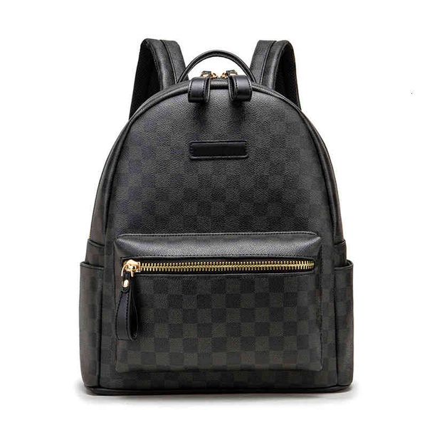 backpack 2021 classic leather lattice trendy men's street fashion college student schoolbag computer bag, Black;red
backpack 2021 classic leather lattice trendy men's street fashion college student schoolbag computer bag, Black;red