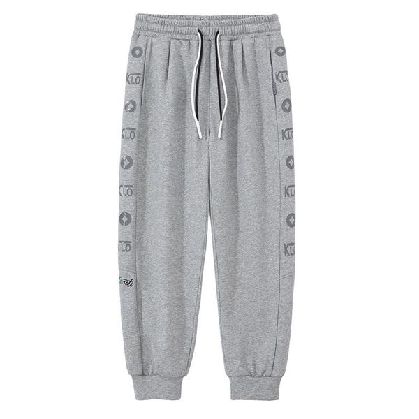 men's pants 2021 trousers sweatpants cupped casual sports loose cargo joggers trouser for men plus size fatty, Black