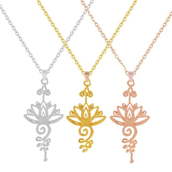 pendant necklaces fashion lotus flower unalome necklace for women hippie yoga chakra charm wedding jewelry party gift, Silver
pendant necklaces fashion lotus flower unalome necklace for women hippie yoga chakra charm wedding jewelry party gift, Silver