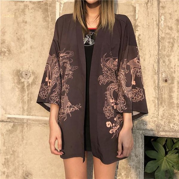 women's jackets clothing thin harajuku ulzzang women jacket spring summer dragon print oversize kimono open stitch coats, Black;brown
women's jackets clothing thin harajuku ulzzang women jacket spring summer dragon print oversize kimono open stitch coats, Black;brown