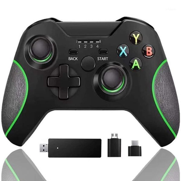 suitable for one, dual vibration 2.4hz wireless gamepad, compatible with one / s x elite ps3 game controllers & joysticks1 
suitable for one, dual vibration 2.4hz wireless gamepad, compatible with one / s x elite ps3 game controllers & joysticks1