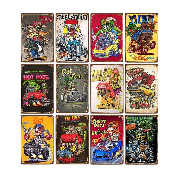 vintage rat fink metal sign car adaptations plaque garage wall poster auto turning store bar pub club decoration 20x30cm
vintage rat fink metal sign car adaptations plaque garage wall poster auto turning store bar pub club decoration 20x30cm