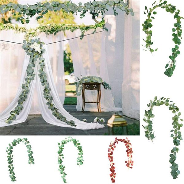 decorative flowers & wreaths 2m artificial eucalyptus garland plants round green leaves vine fake vines rattan ivy wreath party wall decor w
decorative flowers & wreaths 2m artificial eucalyptus garland plants round green leaves vine fake vines rattan ivy wreath party wall decor w