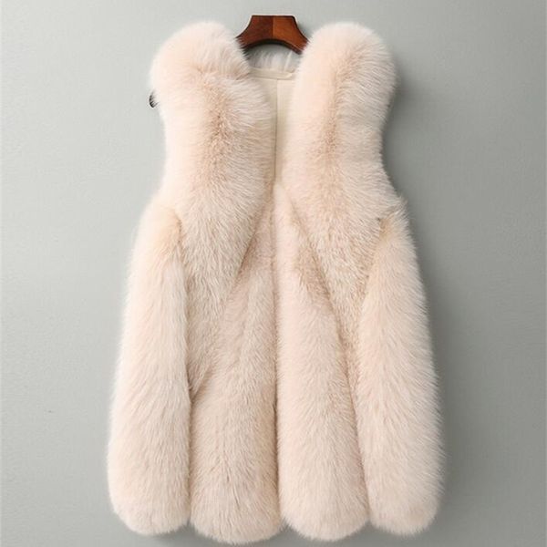 big water drop vest fox fur imitation for women, Black 
big water drop vest fox fur imitation for women, Black