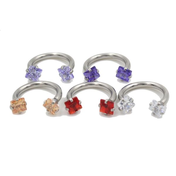 korean fashion 3mm square zircon horseshoe rod eyebrow nail human body puncture nose ring c breast
korean fashion 3mm square zircon horseshoe rod eyebrow nail human body puncture nose ring c breast