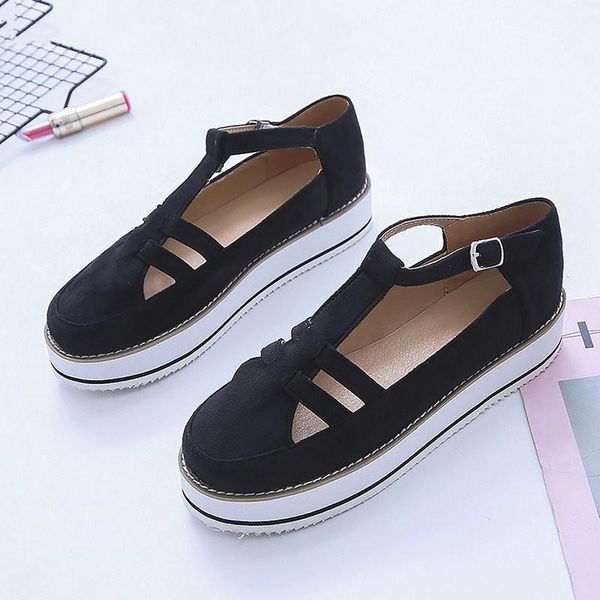sandals women's platform mid-heel toe cap women's shoes buckle design platform sandals casual fashion hole shoes, Black
sandals women's platform mid-heel toe cap women's shoes buckle design platform sandals casual fashion hole shoes, Black