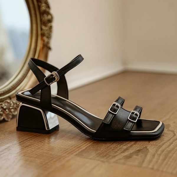 sandals 100% genuine leather ladies square heels woman shoes summer casual black red beach
sandals 100% genuine leather ladies square heels woman shoes summer casual black red beach