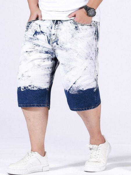 men tie dye print bermuda denim shorts k5l5#, Blue
men tie dye print bermuda denim shorts k5l5#, Blue