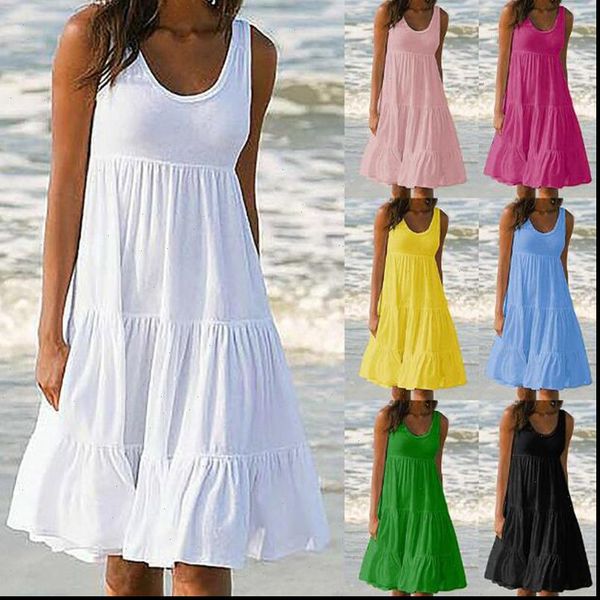 summer o neck sleeveless loose beach dress women casual plus size a line solid dresses beach female big swing patchwork dress, Black;gray
summer o neck sleeveless loose beach dress women casual plus size a line solid dresses beach female big swing patchwork dress, Black;gray