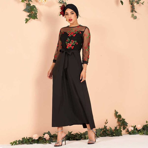 casual dresses summer products ladies embroidery mesh color matching waist long-sleeved arab banquet long black ze6s, Black;gray
casual dresses summer products ladies embroidery mesh color matching waist long-sleeved arab banquet long black ze6s, Black;gray