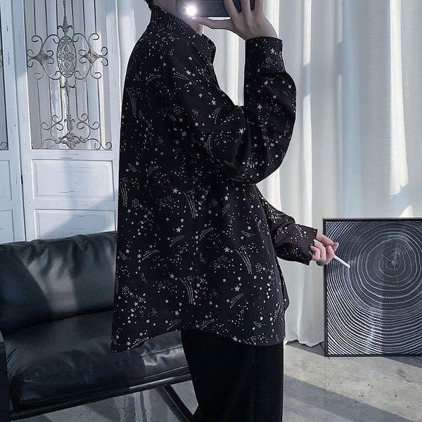 men's casual shirts niche aesthetic shirt for men autumn trend handsome high street star floral long-sleeved women gothic punk black bl, White;black
men's casual shirts niche aesthetic shirt for men autumn trend handsome high street star floral long-sleeved women gothic punk black bl, White;black