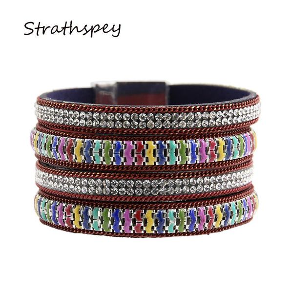 tennis fashion women vintage multi rows enamel rhinestone pu leather bracelets wide magnetic wrap wristband for black/grey/brown, Golden;silver
tennis fashion women vintage multi rows enamel rhinestone pu leather bracelets wide magnetic wrap wristband for black/grey/brown, Golden;silver