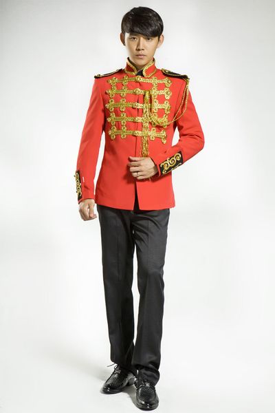 male costume red mens clothing annual meeting singer dancer stage show performance party prom bar, Black;red
male costume red mens clothing annual meeting singer dancer stage show performance party prom bar, Black;red