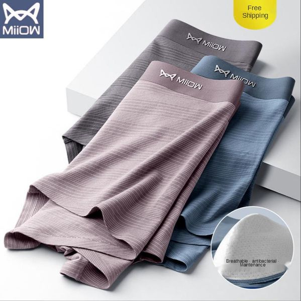 underpants brand miiow genuine seamless modal underwear men's boxer breathable mid-waist cotton crotch shorts four seasons, Black;white
underpants brand miiow genuine seamless modal underwear men's boxer breathable mid-waist cotton crotch shorts four seasons, Black;white
