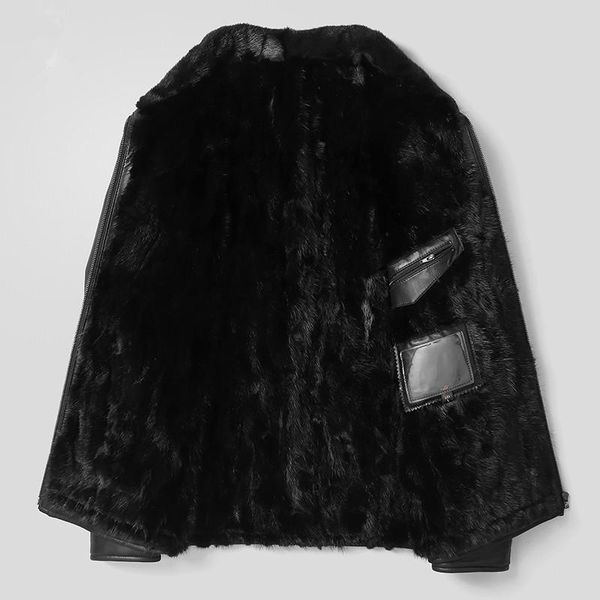 men's leather & faux mink genuine fur liner warm coat winter jacket men real sheepskin coats plus size l29-6900 my2702, Black
men's leather & faux mink genuine fur liner warm coat winter jacket men real sheepskin coats plus size l29-6900 my2702, Black