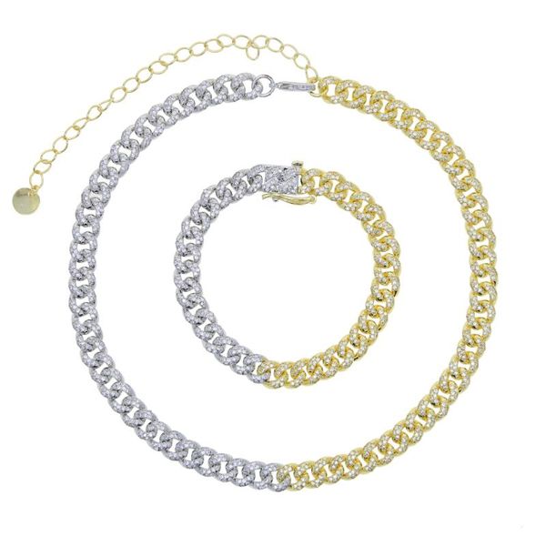 chains 2021 7mm width half gold color silver two tone plating cz double curb cuban link chain european choker necklace
chains 2021 7mm width half gold color silver two tone plating cz double curb cuban link chain european choker necklace