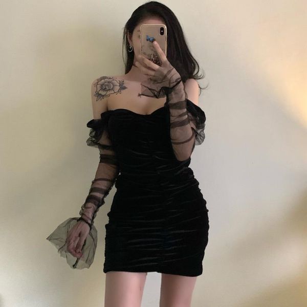 casual dresses womengaga long sleeve mini dress strap ruffle mesh lace 2021 spring summer nightclub black slim korean women n2p, Black;gray
casual dresses womengaga long sleeve mini dress strap ruffle mesh lace 2021 spring summer nightclub black slim korean women n2p, Black;gray